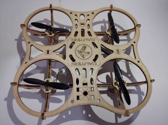 S1 Wooden Assembled DIY Quad Copter UAV Model School Airplane Model Competition